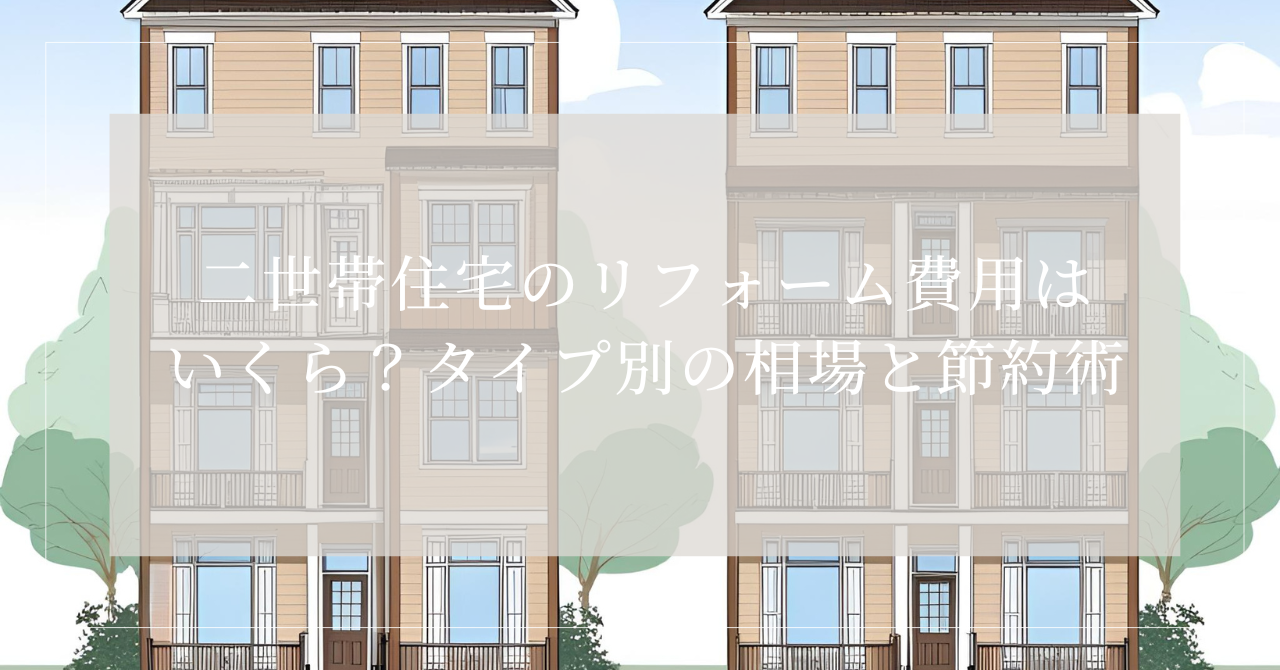 二世帯住宅 リフォーム 費用